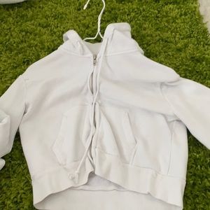 brandy melville white crystal hoodie
